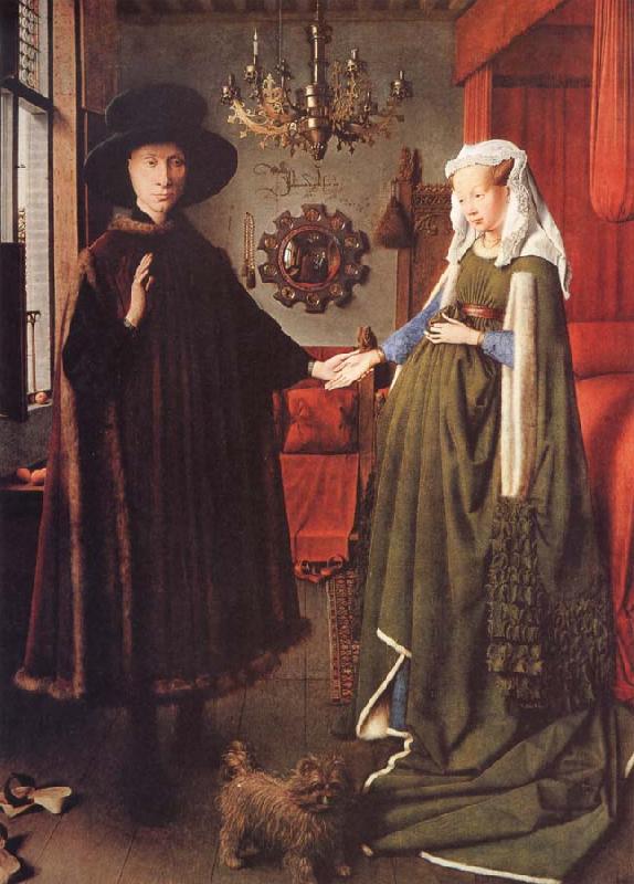 Jan Van Eyck Giovanni Aronolfini und seine Braut Giovanna Cenami oil painting image